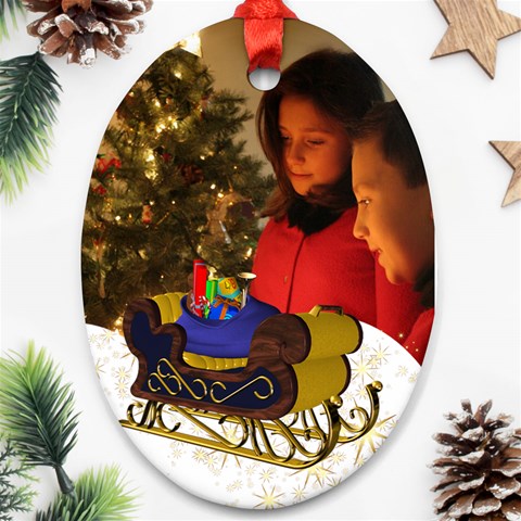 Christmas Oval Ornament (2 Sided) By Deborah Back