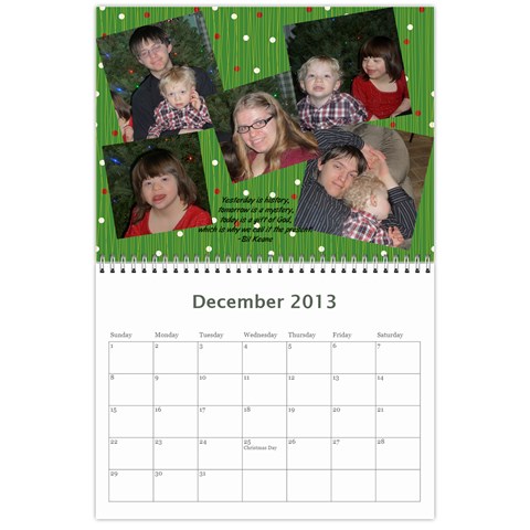 2013 Calender By Kellyjanine2 Yahoo Com Dec 2013