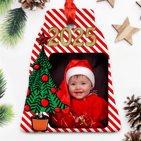 Christmas 2025 Bell Ornament (2 Sided) By Deborah Back