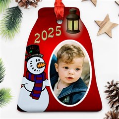 Snowman 2023 Bell Ornament - Ornament (Bell)