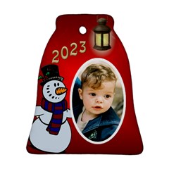 Snowman 2022 Bell Ornament (2 Sided) - Bell Ornament (Two Sides)
