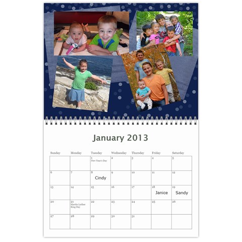 2013 Calendar By Joy Jan 2013