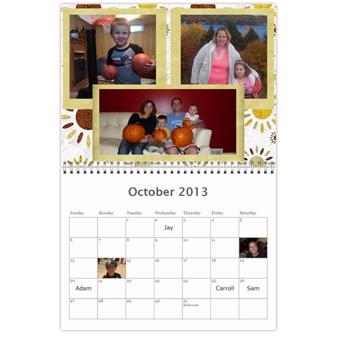 2013 Calendar By Joy Oct 2013