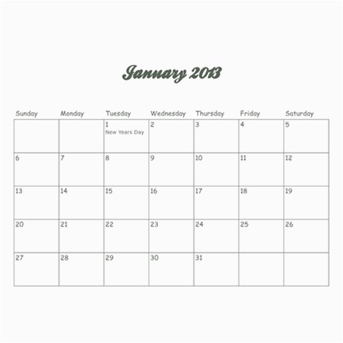 Calendar 2013 By Krista Feb 2013
