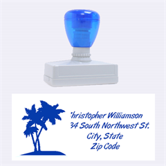 Palm Trees Address Stamp