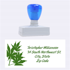 Green Leaves Address Stamp