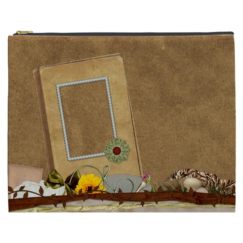 Autumn Story Xxxl Cosmetic Bag 1 By Lisa Minor Front