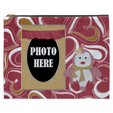 I Heart Christmas Xxxl Cosmetic Bag 1 By Lisa Minor Front