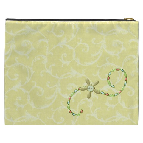 Spring Blossoms Xxxl Cosmetic Bag 1 By Lisa Minor Back