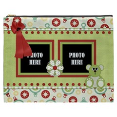 Happy Holidays XXXL Cosmetic Bag 1 - Cosmetic Bag (XXXL)