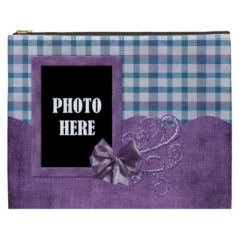 Lavender Rain Xxxl Cosmetic Bag 1 By Lisa Minor Front