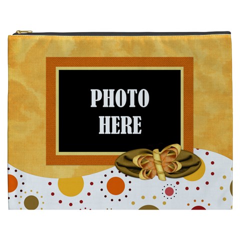 Tangerine Breeze Xxxl Cosmetic Bag 1 By Lisa Minor Front