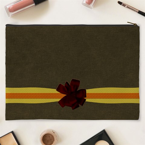 Tangerine Breeze Xxxl Cosmetic Bag 2 By Lisa Minor Back