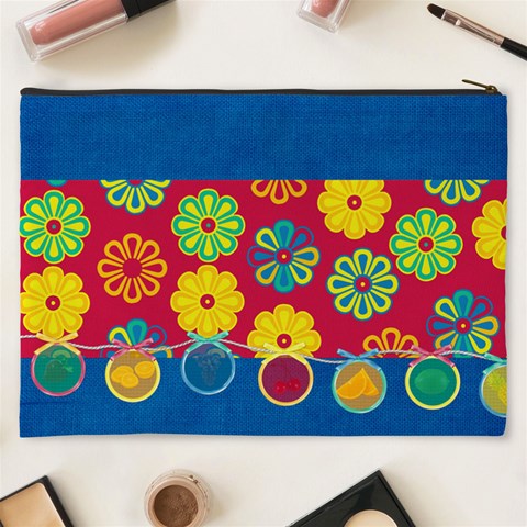Summers Burst Xxxl Cosmetic Bag 1 By Lisa Minor Back