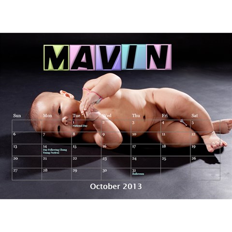 Desktop Calendar By Vivi Oct 2013