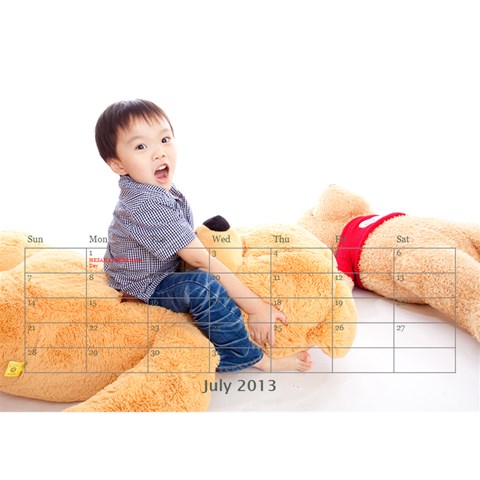 Desktop Calendar By Vivi Jul 2013
