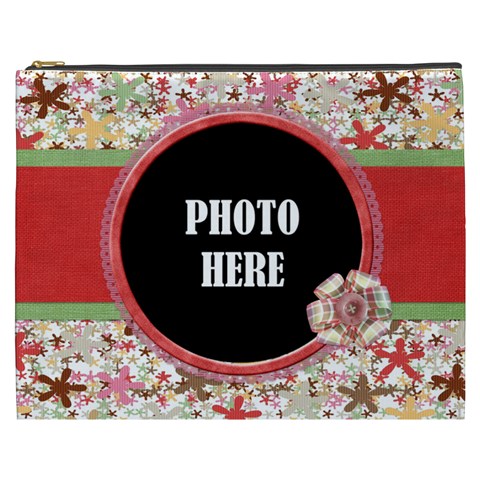Sock Monkey Love Xxxl Cosmetic Bag 1 By Lisa Minor Front
