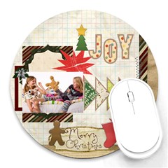 merry christmas - Round Mousepad