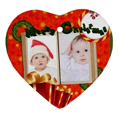 merry christmas - Heart Ornament (Two Sides)