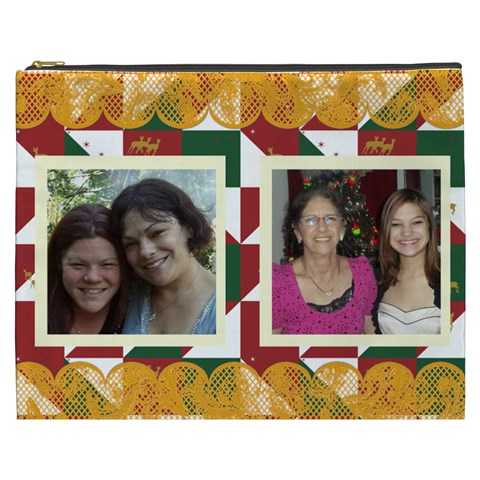 Christmas Quilt Cosmetic Bag (xxxl) By Kim Blair Front