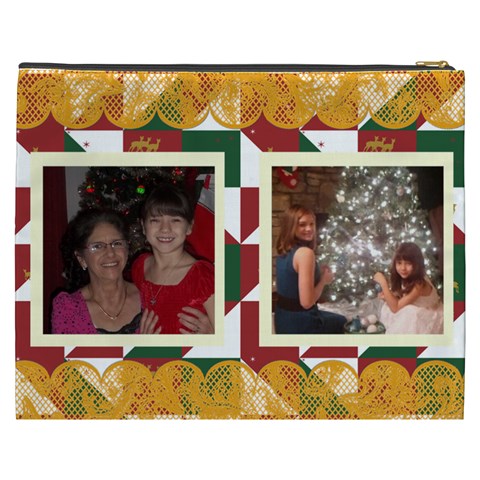 Christmas Quilt Cosmetic Bag (xxxl) By Kim Blair Back