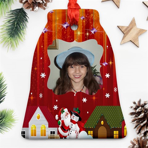 Christmas Town Bell Ornament (2 Sides) By Kim Blair Front