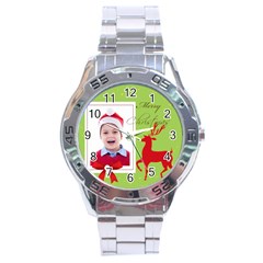 merry christmas - Stainless Steel Analogue Watch merry christmas - Stainless Steel Analogue Watch
