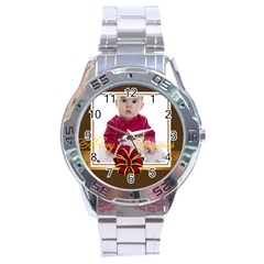 merry christmas - Stainless Steel Analogue Watch