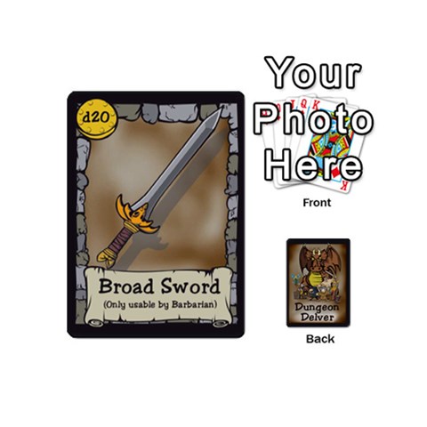 Dungeondelver 54playingcardsmini By David Barry Front - Heart7