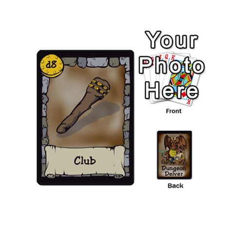 Dungeondelver 54playingcardsmini By David Barry Front - Heart8