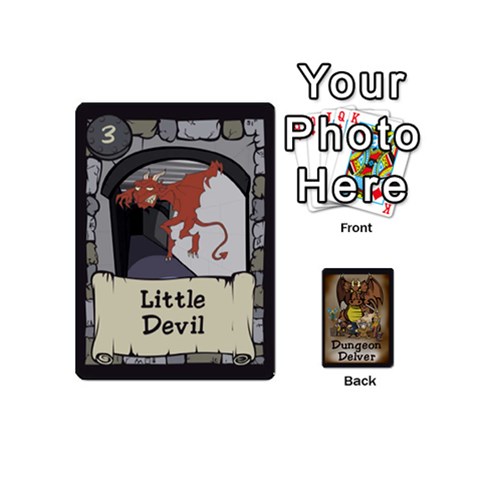 Ace Dungeondelver 54playingcardsmini By David Barry Front - DiamondA