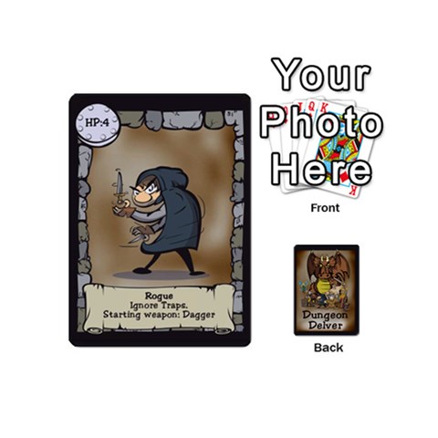 Ace Dungeondelver 54playingcardsmini By David Barry Front - ClubA