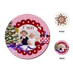 merry christmas - Playing Cards Single Design (Round)