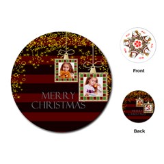 merry christmas - Playing Cards Single Design (Round)