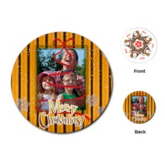 merry christmas - Playing Cards Single Design (Round)