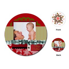 merry christmas - Playing Cards Single Design (Round)