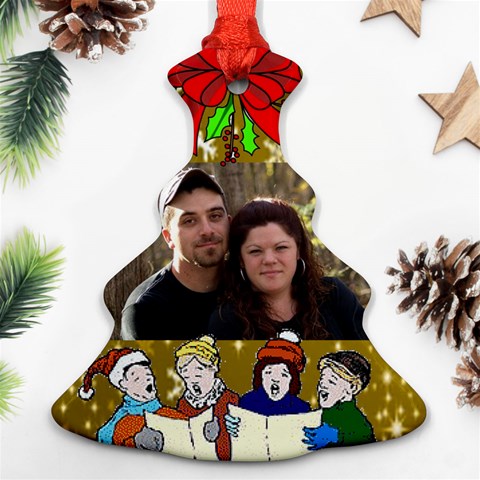 Carolers Tree Ornament Two Sides By Kim Blair Back