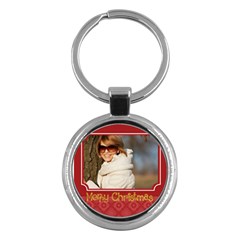 merry christmas - Key Chain (Round)