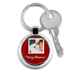 merry christmas - Key Chain (Round)