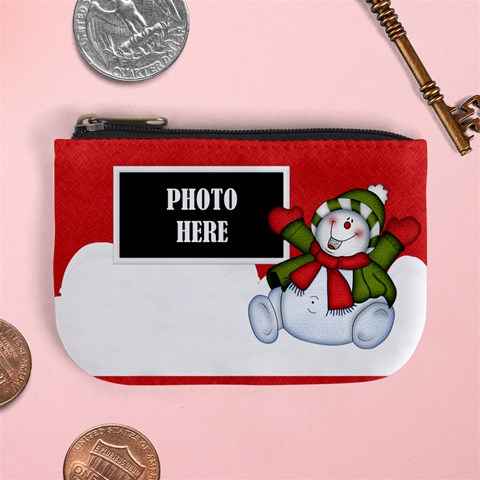 5 Little Snowmen Coin Bag 2 By Lisa Minor Front