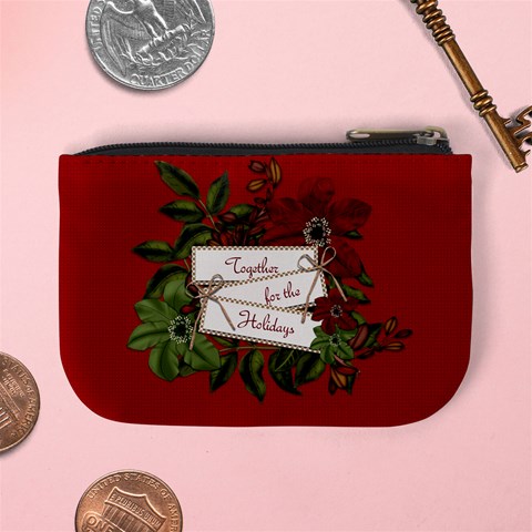 Christmas Clusters Coin Bag 1 By Lisa Minor Back