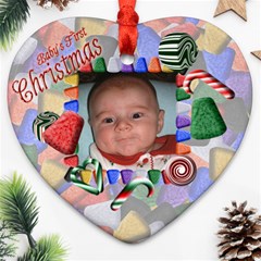 Baby s First Christmas - Ornament (Heart)