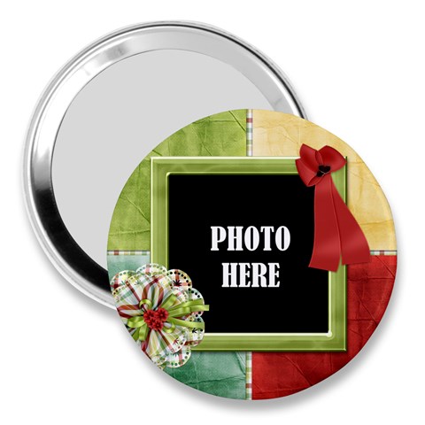 Happy Holidays 3  Handbag Mirror 1 By Lisa Minor Front