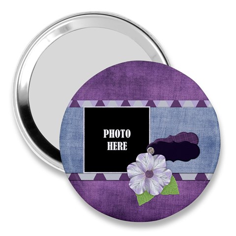Lavender Rain 3  Handbag Mirror 1 By Lisa Minor Front