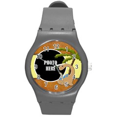 Dinosaur! Plastic Watch 1 - Round Plastic Sport Watch (M)