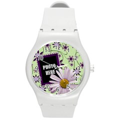 Lavender Essentials Plastic Watch 1 - Round Plastic Sport Watch (M)