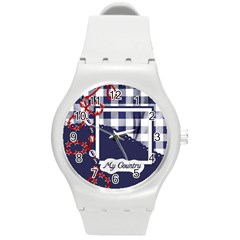 My Country Plastic Watch 1 - Round Plastic Sport Watch (M)