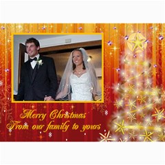 Red and Gold Sparkle Christmas Card - 5  x 7  Photo Cards