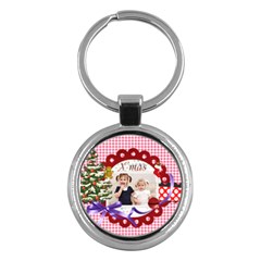 merry christmas - Key Chain (Round)