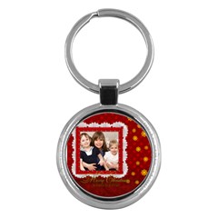 merry christmas - Key Chain (Round)